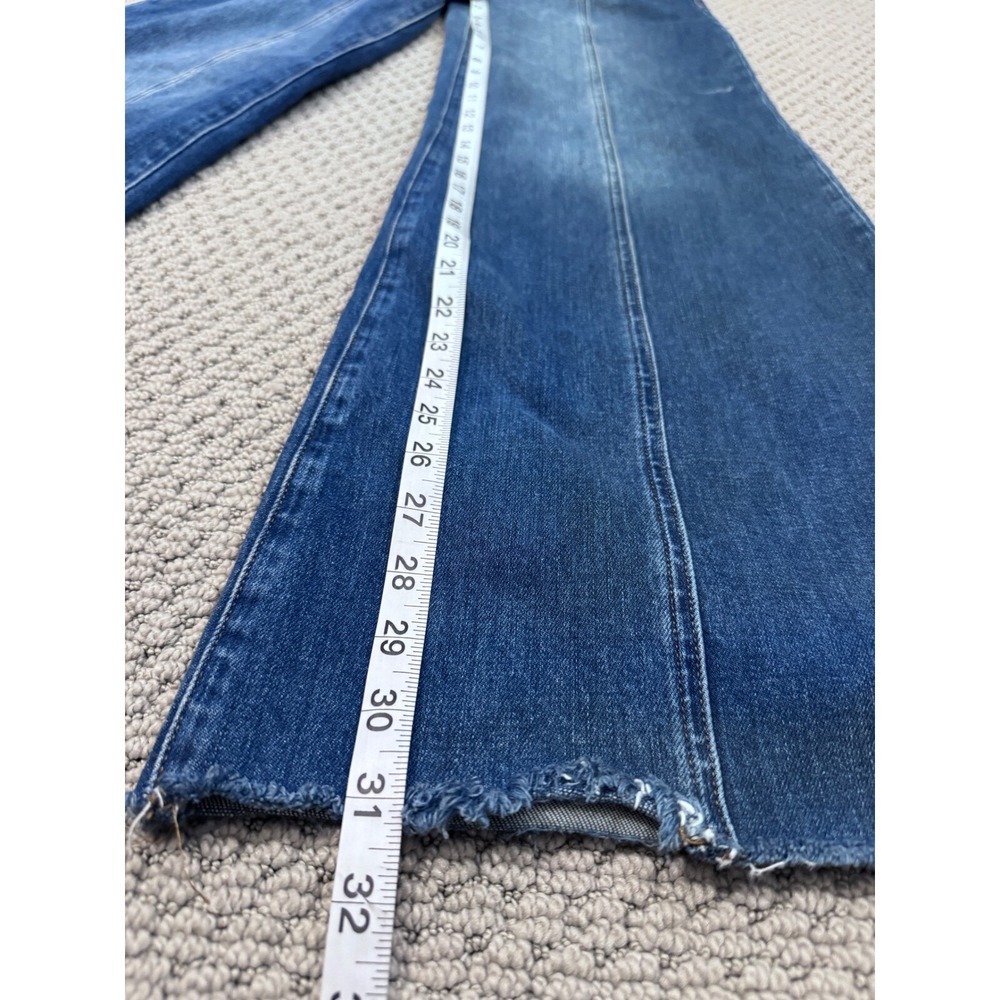 FRAME The Pintuck‎ Flared StraightLeg Mid Rise Stretch-Denim Blend Jeans 25 - Picture 11 of 13